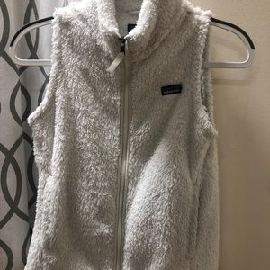 White Fluffy Patagonia Vest